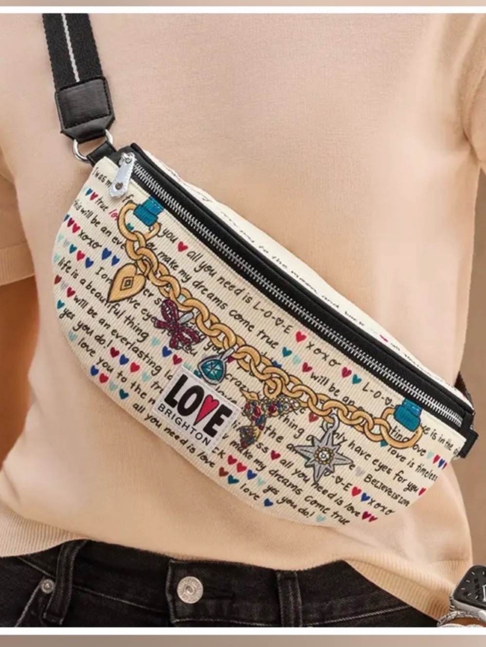 Brighton Love Story Crossbody Belt Bag NWT